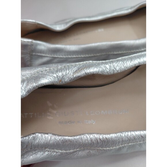 AGL Monika Cap Toe Ballet Leather Flats Sz 38.5 US 8.5 Slip On Shoes - Picture 7 of 11